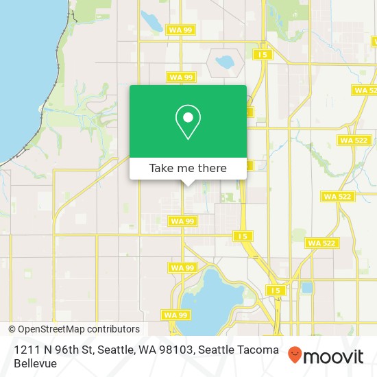 Mapa de 1211 N 96th St, Seattle, WA 98103