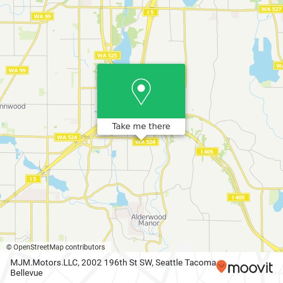 Mapa de MJM.Motors.LLC, 2002 196th St SW