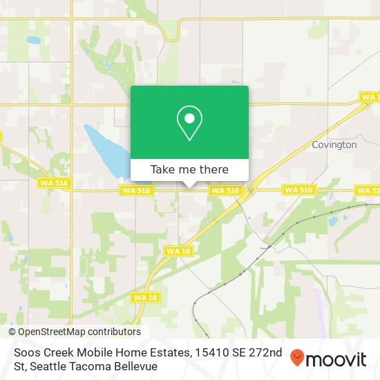 Mapa de Soos Creek Mobile Home Estates, 15410 SE 272nd St