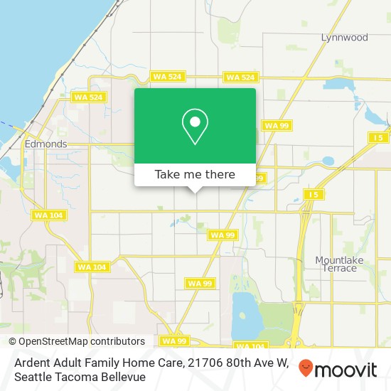 Ardent Adult Family Home Care, 21706 80th Ave W map