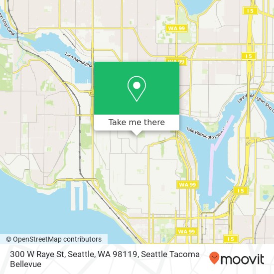 Mapa de 300 W Raye St, Seattle, WA 98119
