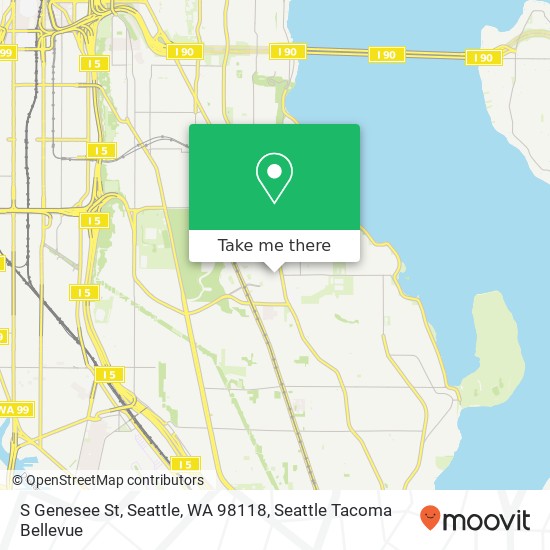 Mapa de S Genesee St, Seattle, WA 98118