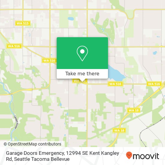 Mapa de Garage Doors Emergency, 12994 SE Kent Kangley Rd