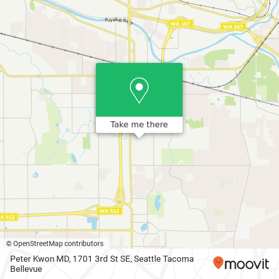 Mapa de Peter Kwon MD, 1701 3rd St SE