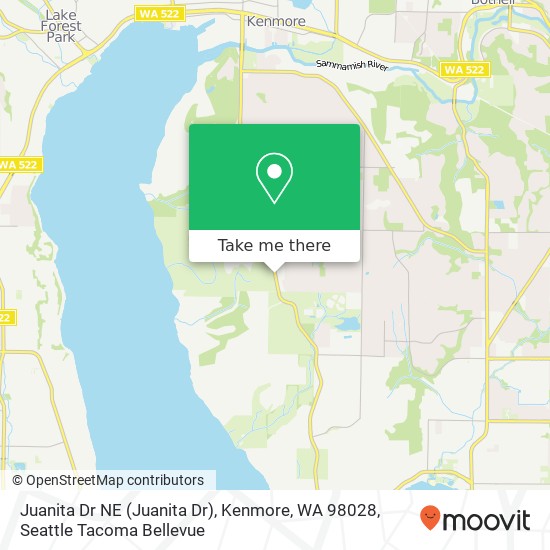 Mapa de Juanita Dr NE (Juanita Dr), Kenmore, WA 98028