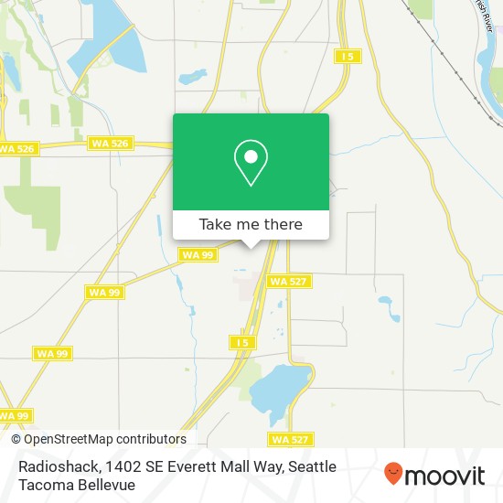 Radioshack, 1402 SE Everett Mall Way map