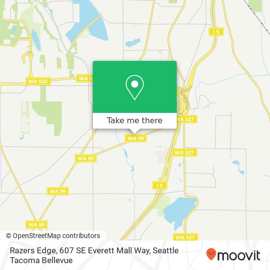 Mapa de Razers Edge, 607 SE Everett Mall Way
