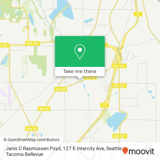 Mapa de Janis C Rasmussen Psyd, 127 E Intercity Ave