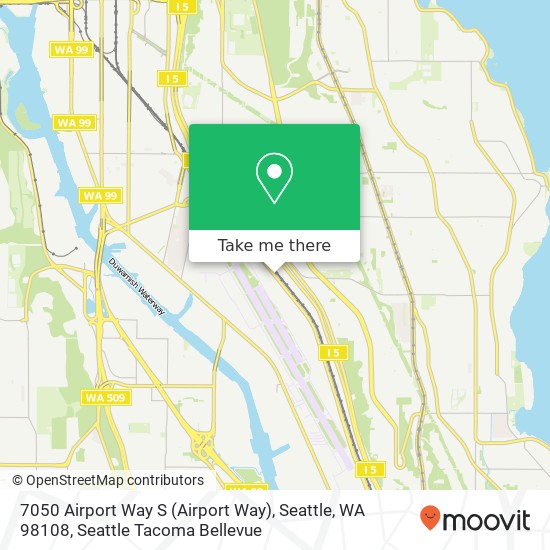 Mapa de 7050 Airport Way S (Airport Way), Seattle, WA 98108