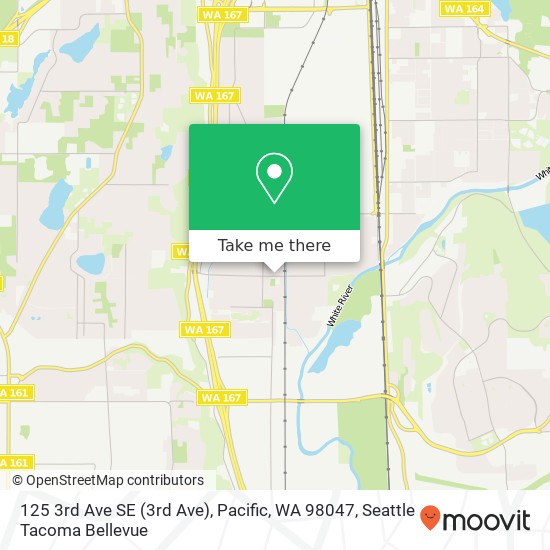 Mapa de 125 3rd Ave SE (3rd Ave), Pacific, WA 98047