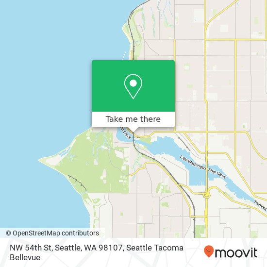 Mapa de NW 54th St, Seattle, WA 98107