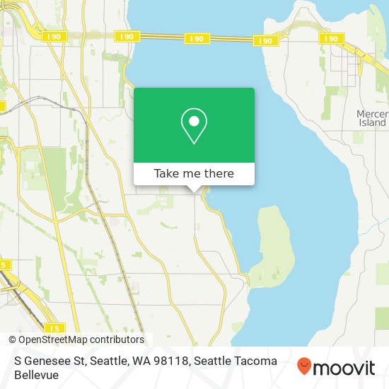 Mapa de S Genesee St, Seattle, WA 98118