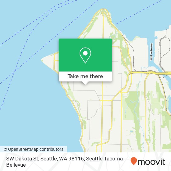 Mapa de SW Dakota St, Seattle, WA 98116