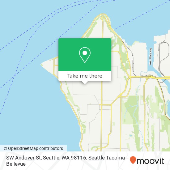 Mapa de SW Andover St, Seattle, WA 98116