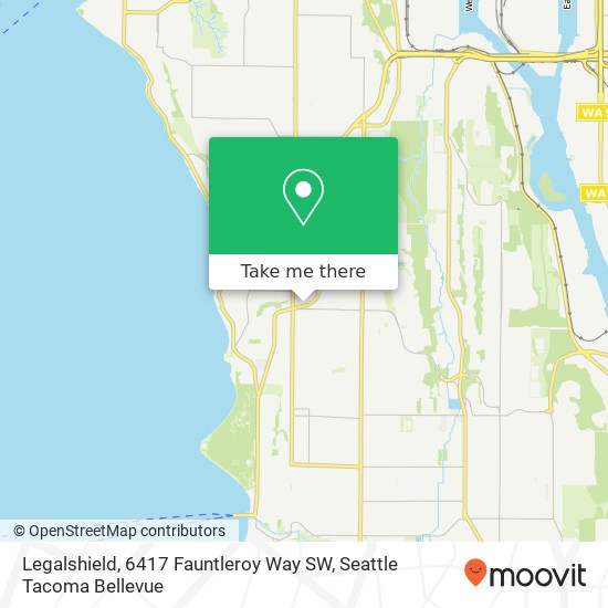Legalshield, 6417 Fauntleroy Way SW map