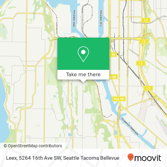 Mapa de Leex, 5264 16th Ave SW