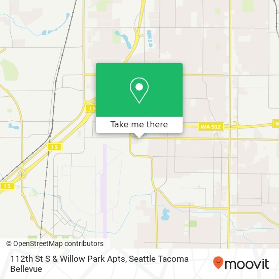 112th St S & Willow Park Apts map