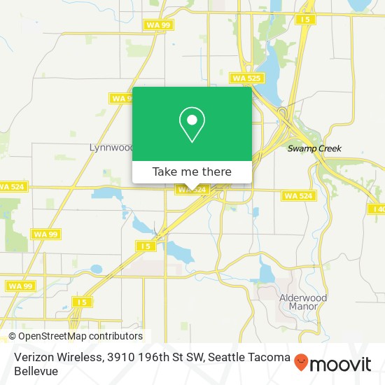 Mapa de Verizon Wireless, 3910 196th St SW