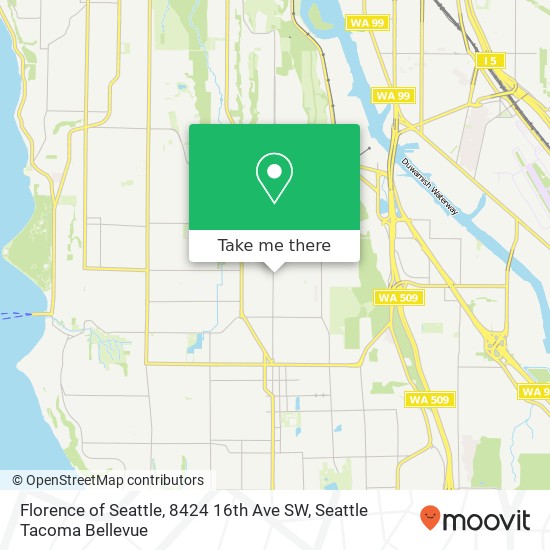 Florence of Seattle, 8424 16th Ave SW map