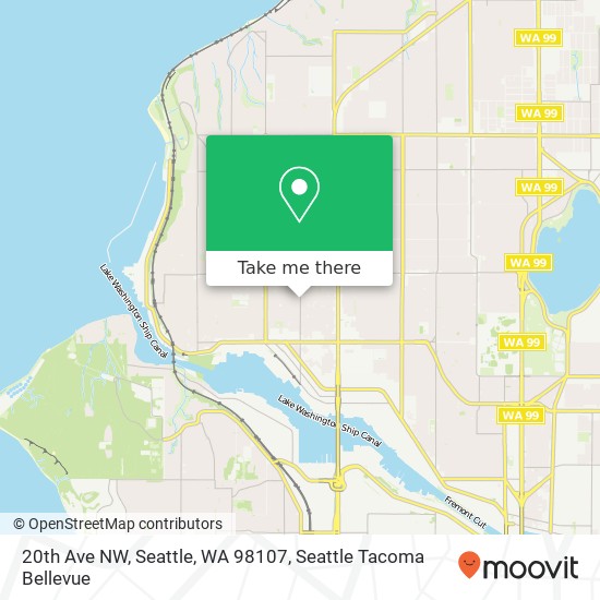 20th Ave NW, Seattle, WA 98107 map