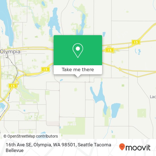 Mapa de 16th Ave SE, Olympia, WA 98501