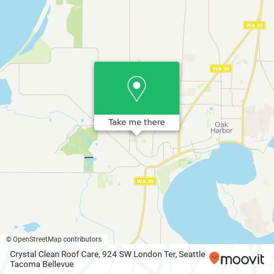 Mapa de Crystal Clean Roof Care, 924 SW London Ter