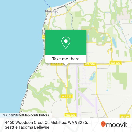 Mapa de 4460 Woodson Crest Ct, Mukilteo, WA 98275