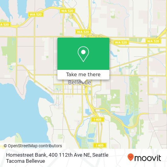 Mapa de Homestreet Bank, 400 112th Ave NE