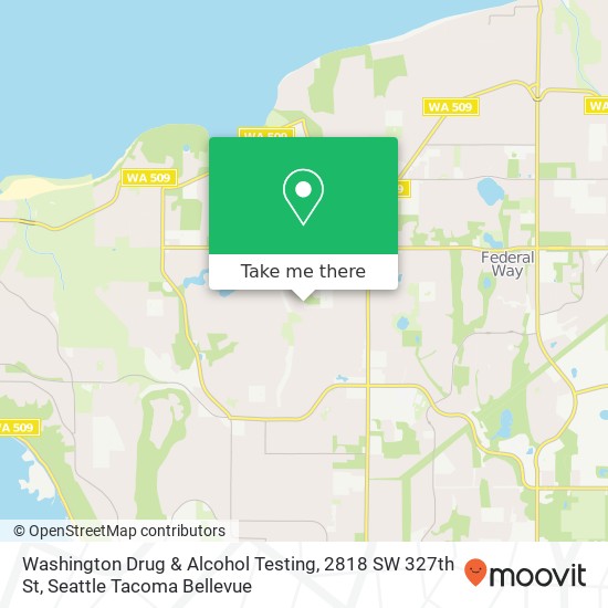 Mapa de Washington Drug & Alcohol Testing, 2818 SW 327th St
