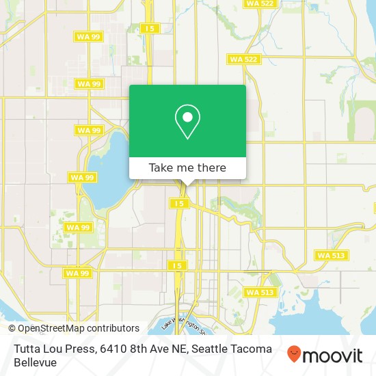 Mapa de Tutta Lou Press, 6410 8th Ave NE