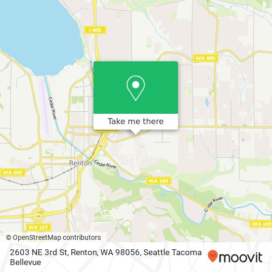 Mapa de 2603 NE 3rd St, Renton, WA 98056