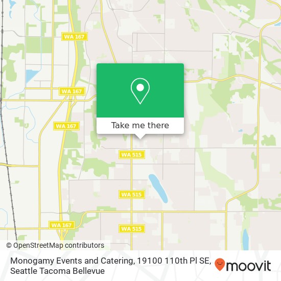 Mapa de Monogamy Events and Catering, 19100 110th Pl SE