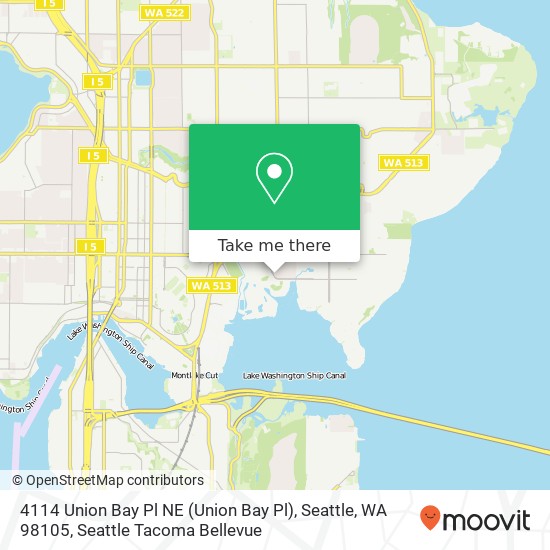 Mapa de 4114 Union Bay Pl NE (Union Bay Pl), Seattle, WA 98105