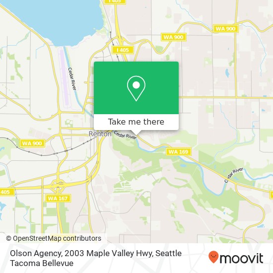 Mapa de Olson Agency, 2003 Maple Valley Hwy