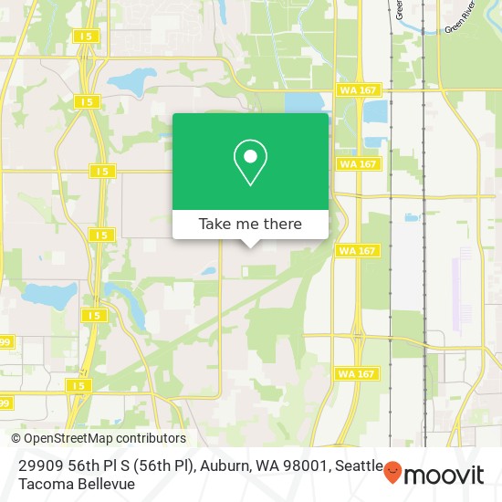 Mapa de 29909 56th Pl S (56th Pl), Auburn, WA 98001