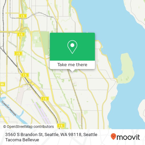 Mapa de 3560 S Brandon St, Seattle, WA 98118