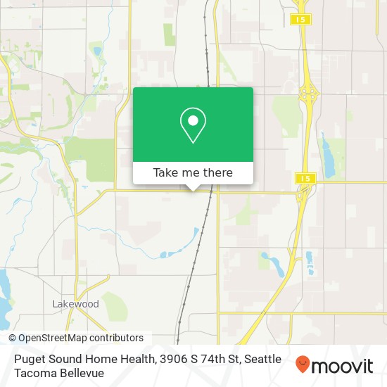 Puget Sound Home Health, 3906 S 74th St map