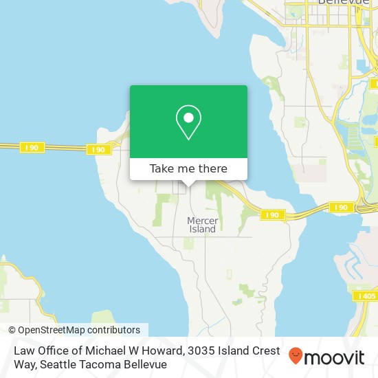 Law Office of Michael W Howard, 3035 Island Crest Way map