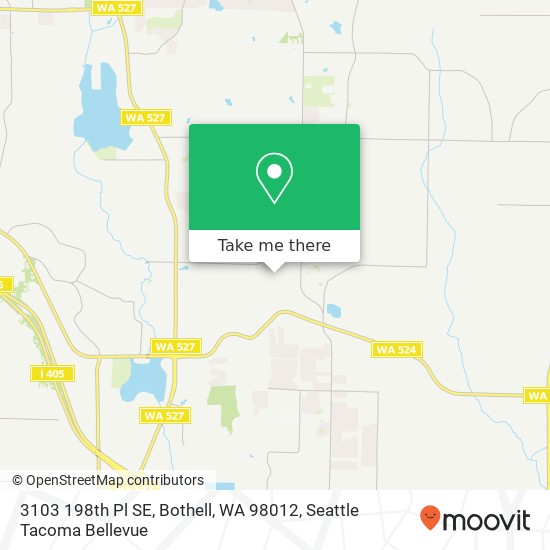 Mapa de 3103 198th Pl SE, Bothell, WA 98012