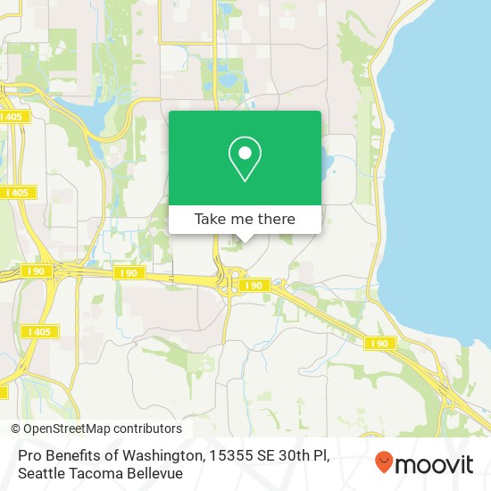 Pro Benefits of Washington, 15355 SE 30th Pl map