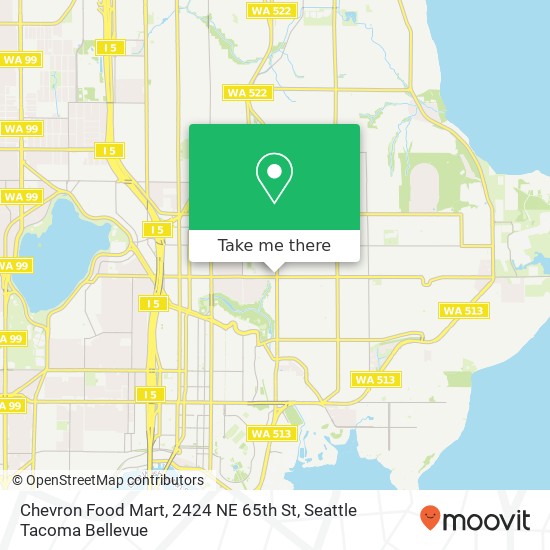 Mapa de Chevron Food Mart, 2424 NE 65th St