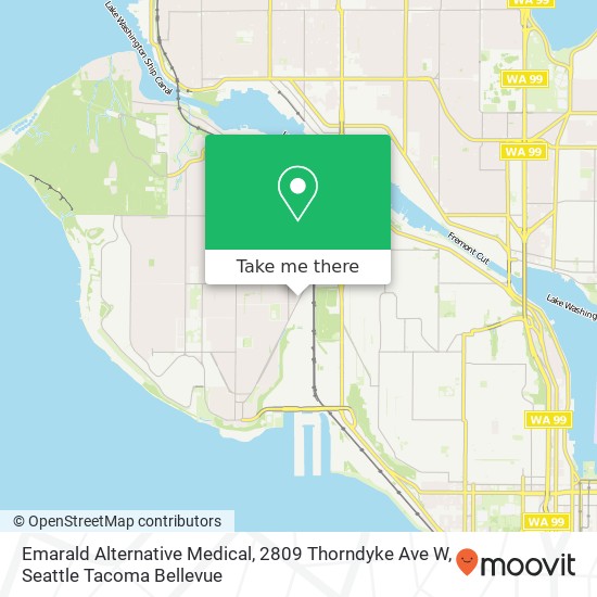 Mapa de Emarald Alternative Medical, 2809 Thorndyke Ave W