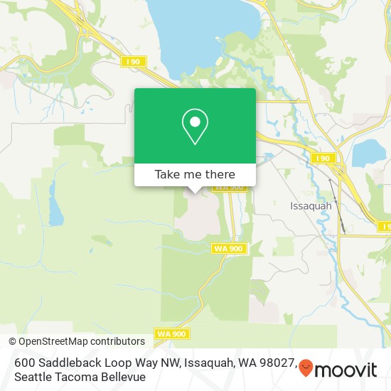 Mapa de 600 Saddleback Loop Way NW, Issaquah, WA 98027