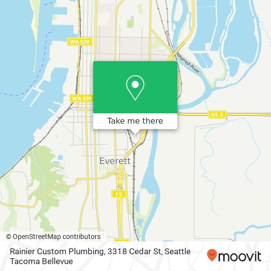 Mapa de Rainier Custom Plumbing, 3318 Cedar St