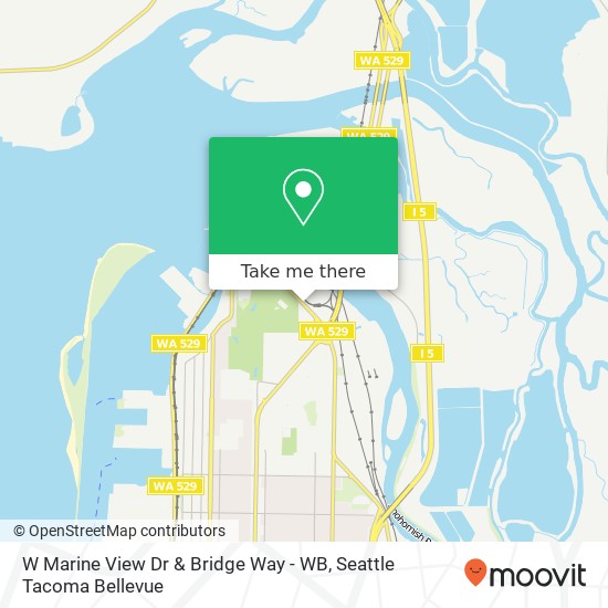 W Marine View Dr & Bridge Way - WB map