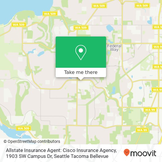 Mapa de Allstate Insurance Agent: Cisco Insurance Agency, 1903 SW Campus Dr