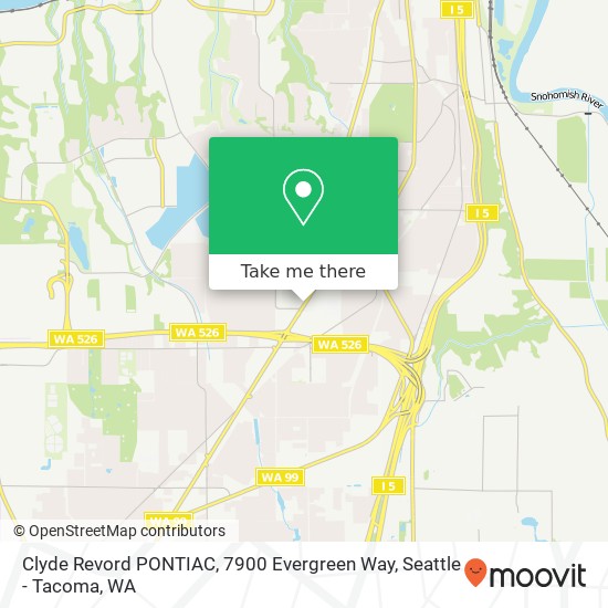 Mapa de Clyde Revord PONTIAC, 7900 Evergreen Way