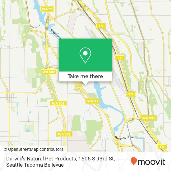 Mapa de Darwin's Natural Pet Products, 1505 S 93rd St