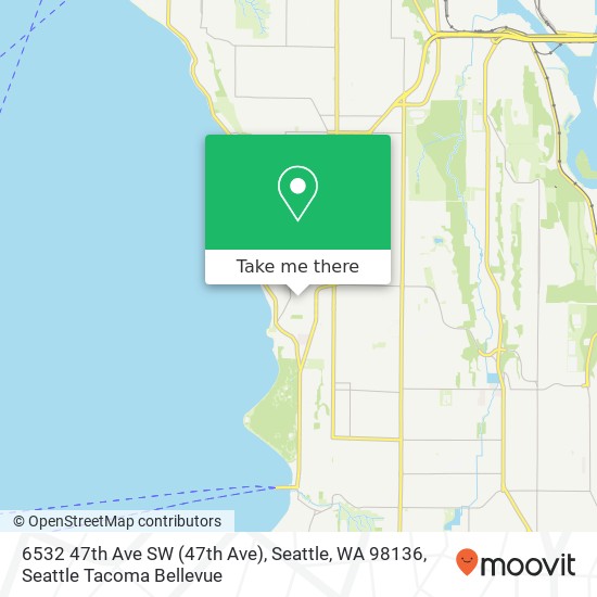 Mapa de 6532 47th Ave SW (47th Ave), Seattle, WA 98136