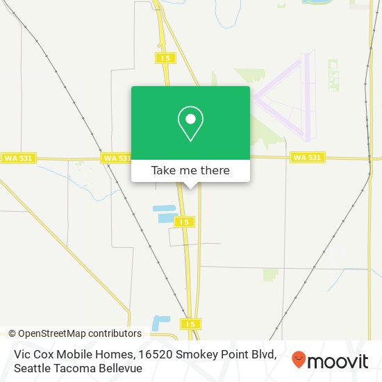 Vic Cox Mobile Homes, 16520 Smokey Point Blvd map